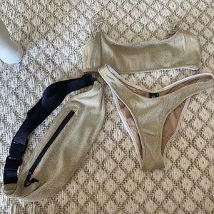 Gold TRAINGL bikini